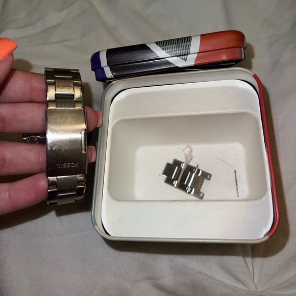 Fossil women’s silver watch